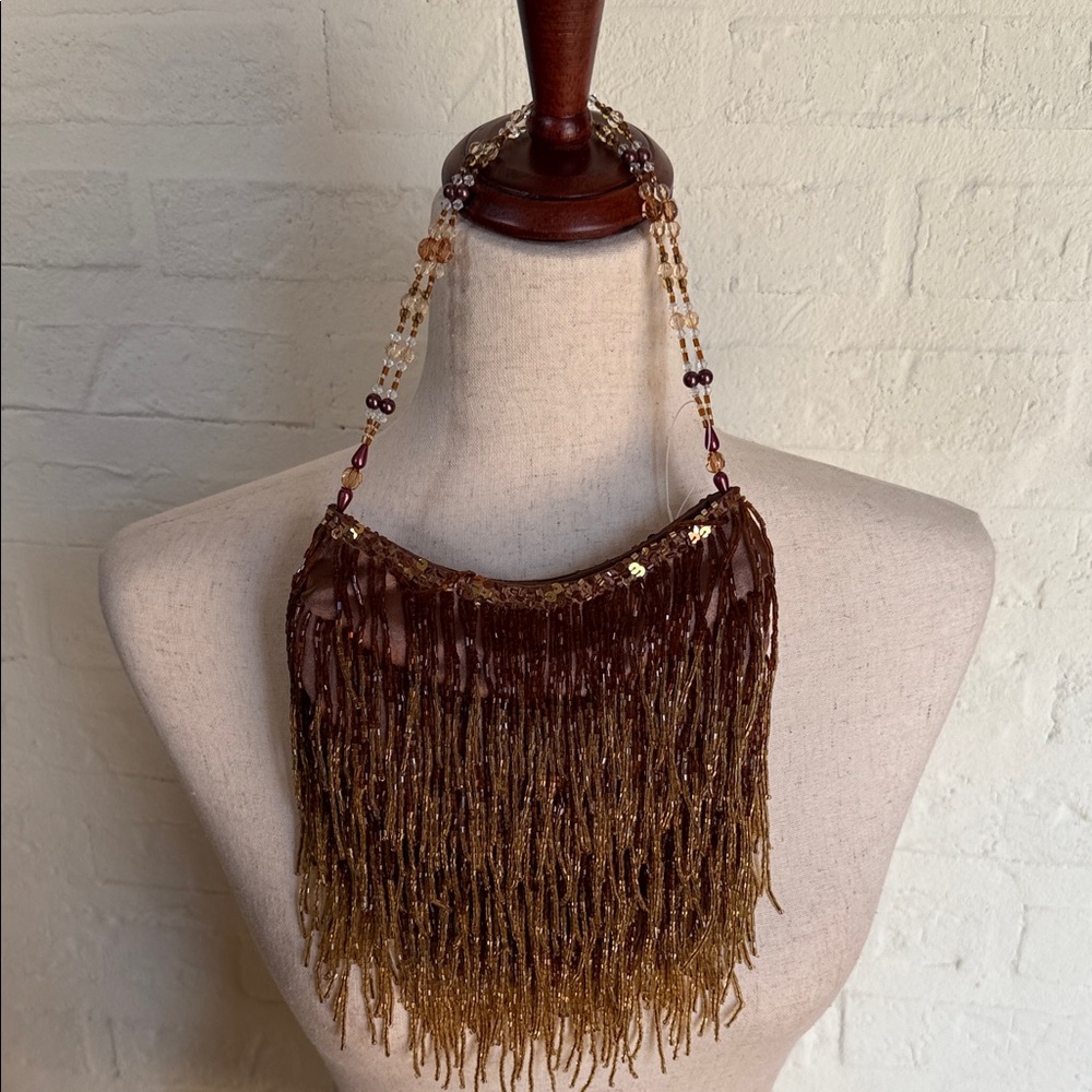 Van Eli Brown and Gold Clutch